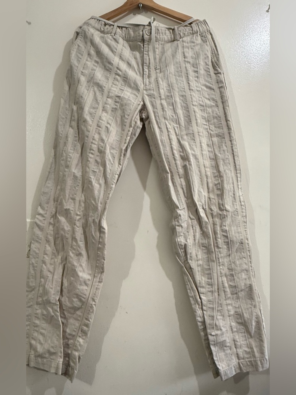 SPRINGFIELD Relaxed Cream-Striped Men's Jeans - Casual Everyday Wear